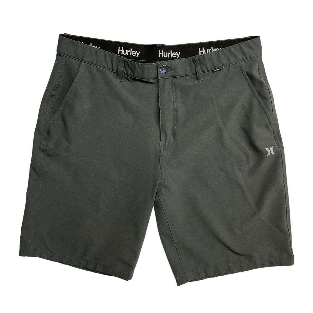 Hurley Men's Quick Dry Classic Fit Hybrid Walk Shorts‎ Size 36 Black Flat Front